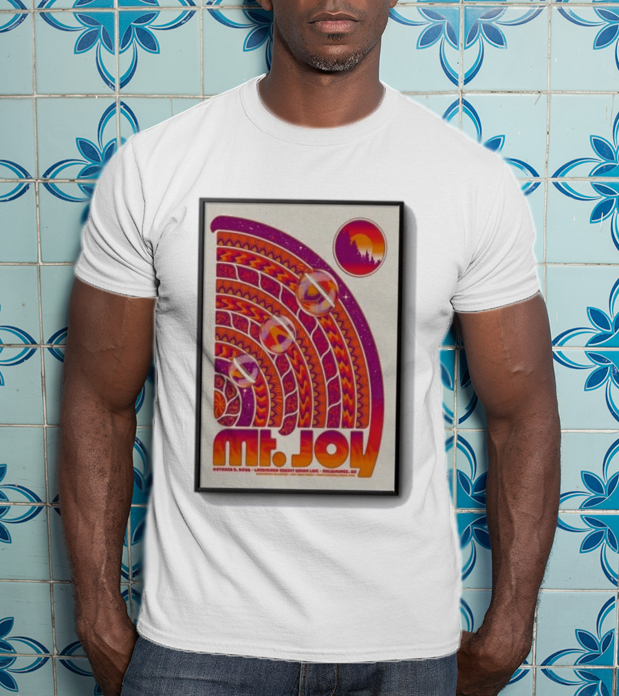 MT. Joy October 2 2026 Landmark Credit Union Live Milwaukee WI Psychedelic Sunset T-Shirt