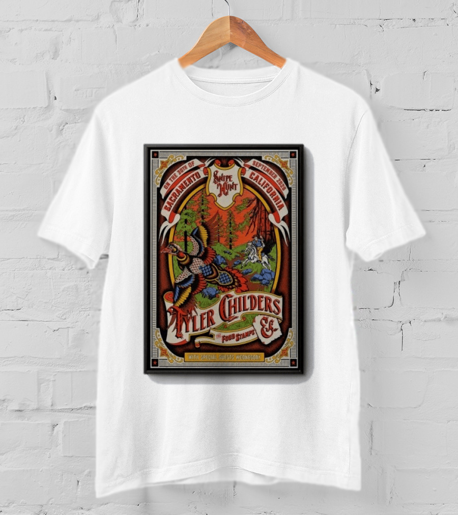 Tyler Childers Sacramento Concert September 30 2026 With Sipe Hunt Food Stamps Special Guests Wednesday T-Shirt