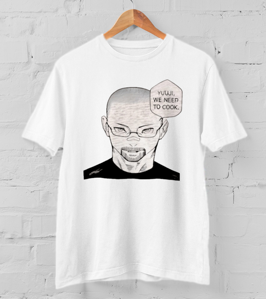 Satoru Gojo Walter White Crossover YUUJI WE NEED TO COOK Anime Manga Fusion T-Shirt