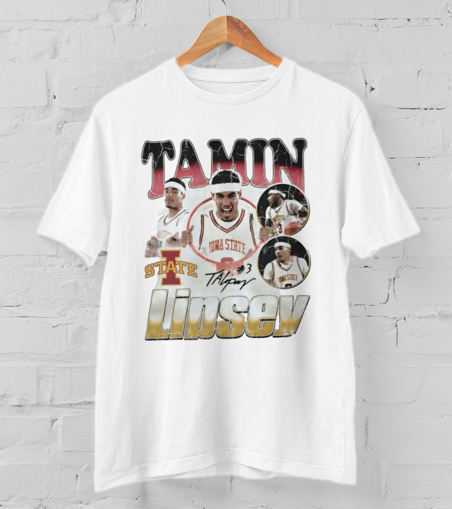 Tamin Lipsey Iowa State Cyclones Basketball No 3 Retro 90s T-Shirt