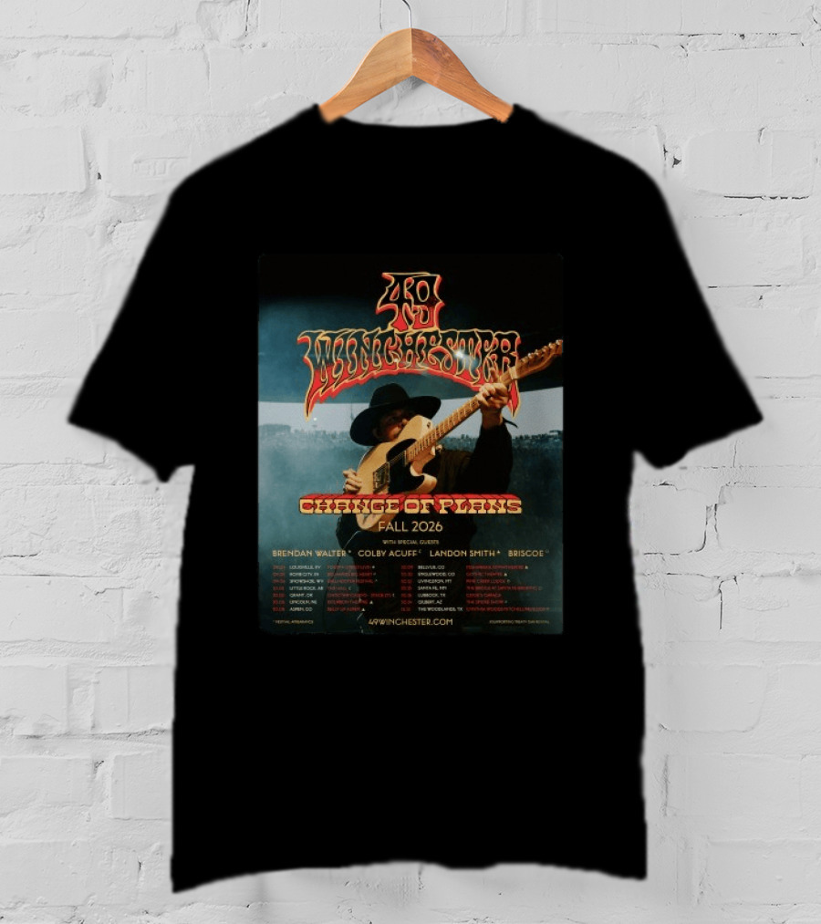 49 Winchester Change Of Plans Tour Fall 2026 Brendan Walter Colby Acuff Landon Smith Briscoe T-Shirt
