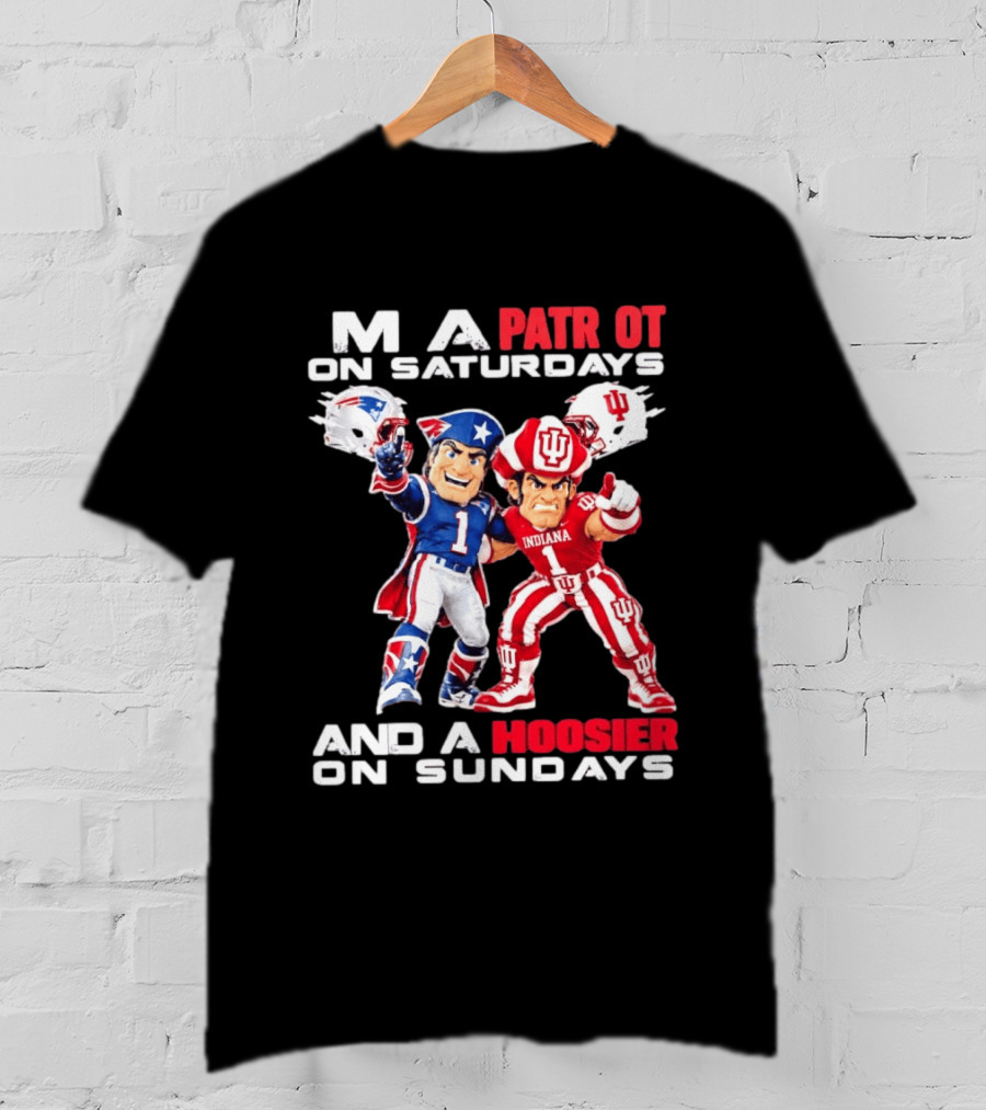 Patriot And Hoosier Football Saturdays Sundays Mascots T-Shirt