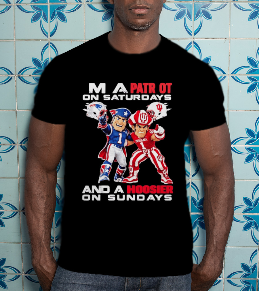 Patriot And Hoosier Football Saturdays Sundays Mascots T-Shirt