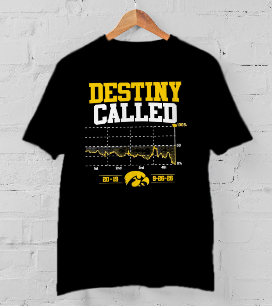 Iowa Hawkeyes Destiny Called 2019 Score Chart T-Shirt