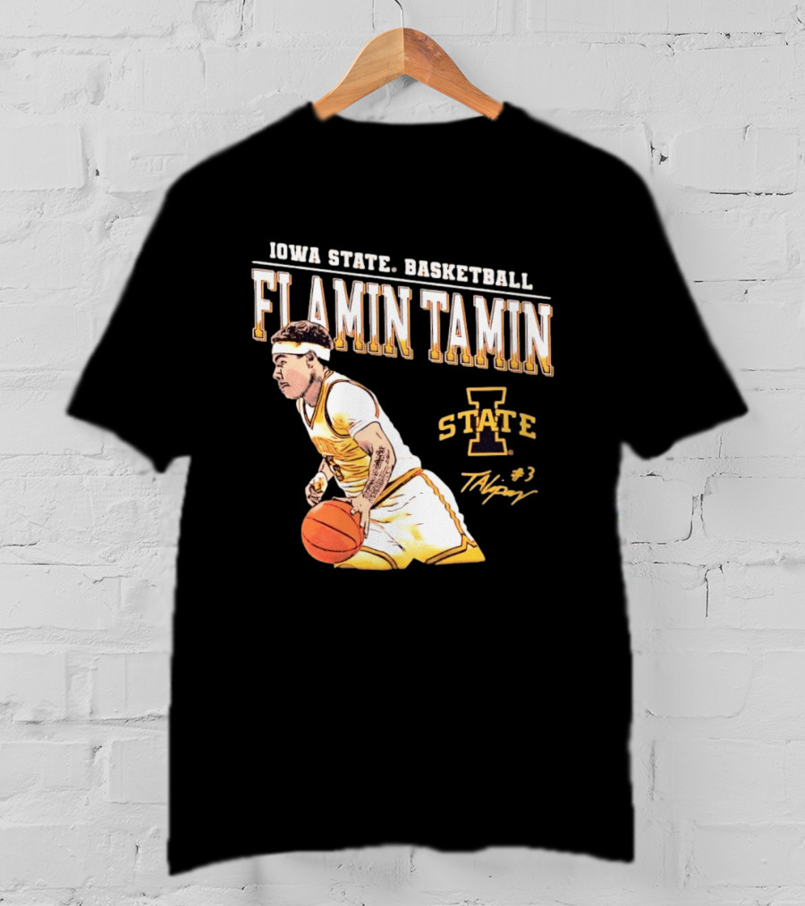 Iowa State Basketball Flamin Tamin Lipsey #3 T-Shirt