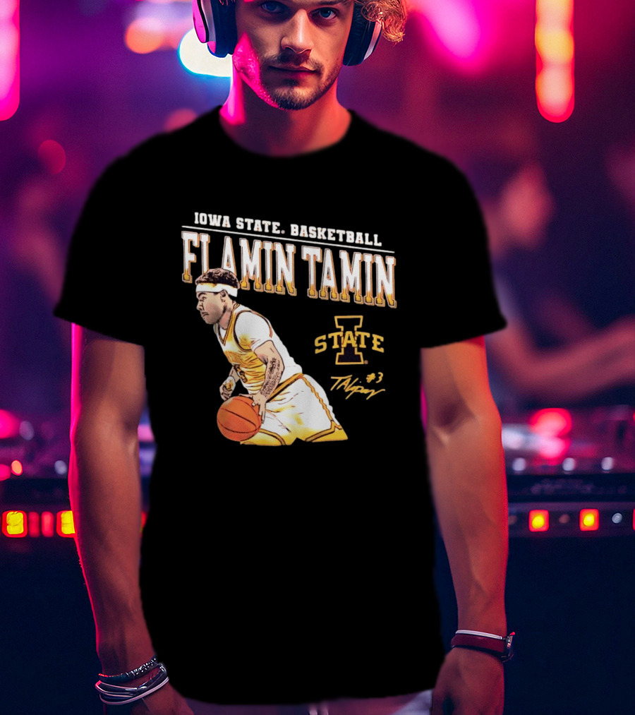 Iowa State Basketball Flamin Tamin Lipsey #3 T-Shirt