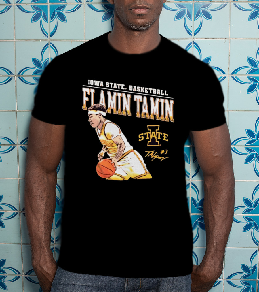Iowa State Basketball Flamin Tamin Lipsey #3 T-Shirt
