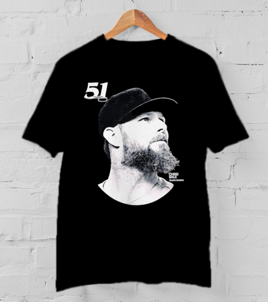 Chris Sale 51 Atlanta Braves Lineage Series T-Shirt