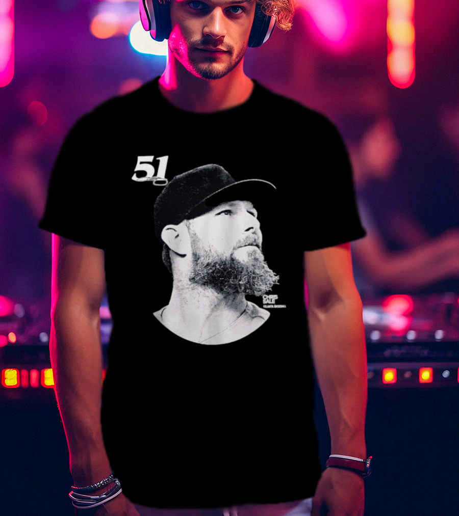Chris Sale 51 Atlanta Braves Lineage Series T-Shirt