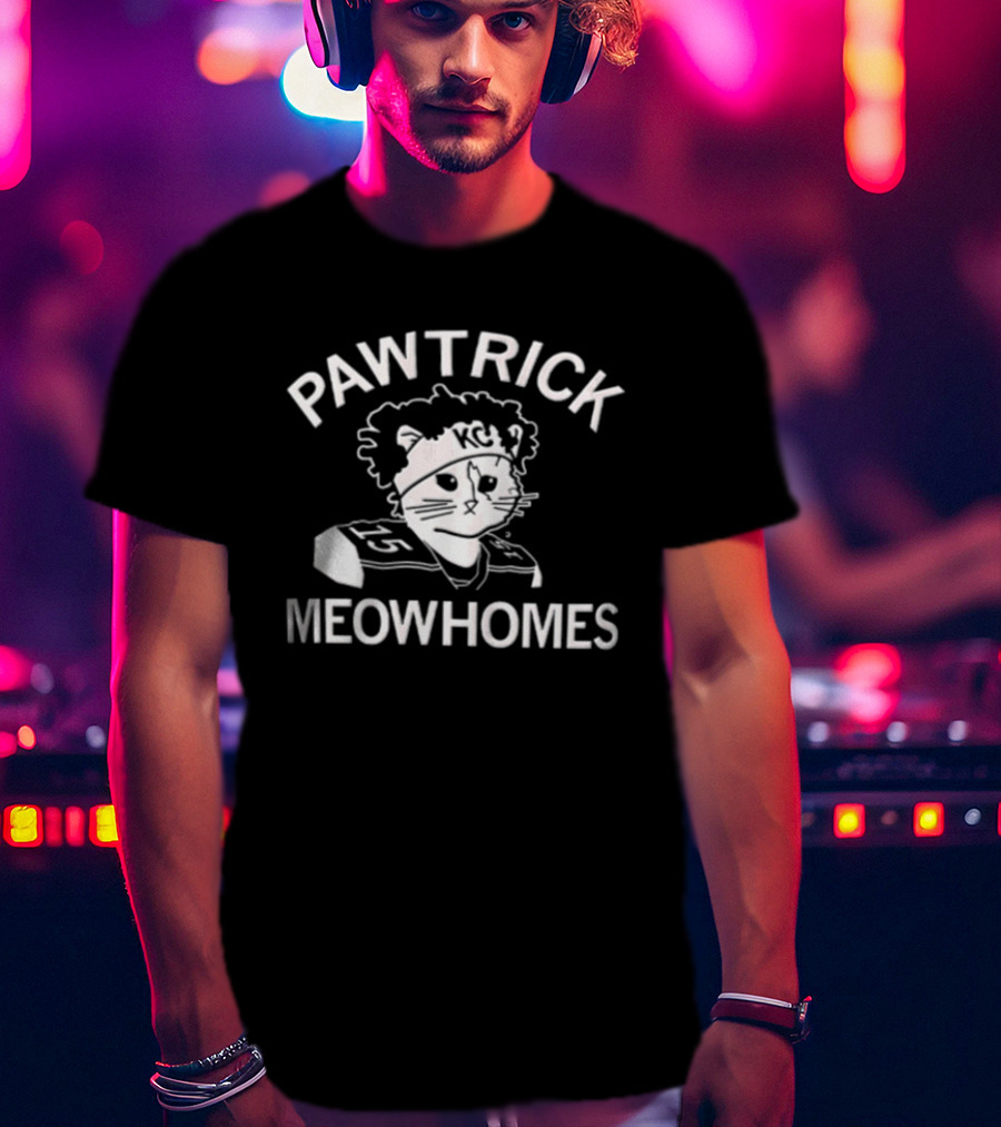 Pawtrick Meowhomes Kansas City Chiefs Cat T-Shirt