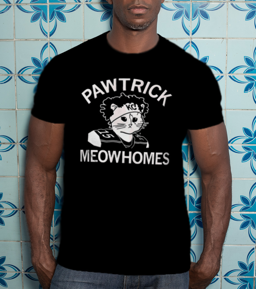 Pawtrick Meowhomes Kansas City Chiefs Cat T-Shirt