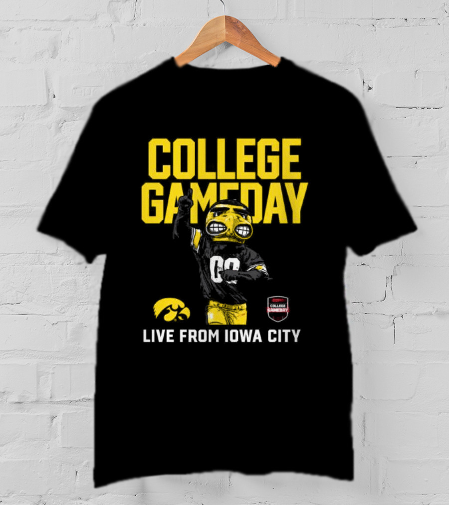 College Gameday Iowa City Iowa Hawkeyes Live Event Crewneck ESPN T-Shirt