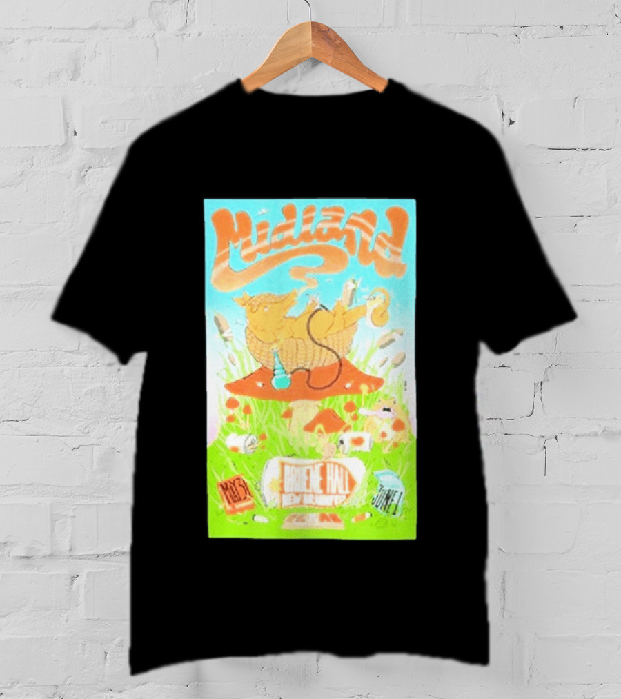 Midland Gruene Hall New Braunfels May 31 June 1 Armadillo On Mushroom T-Shirt