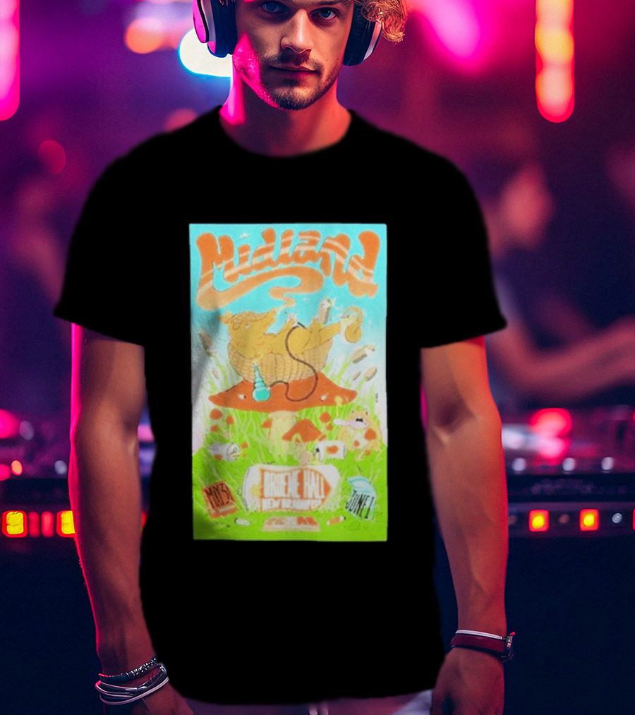 Midland Gruene Hall New Braunfels May 31 June 1 Armadillo On Mushroom T-Shirt