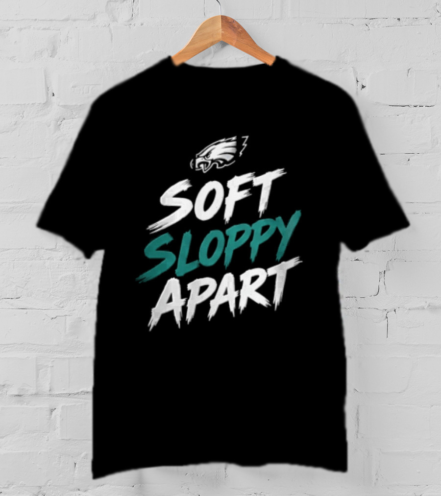Philadelphia Eagles Soft Sloppy Apart Brush Stroke Eagle T-Shirt