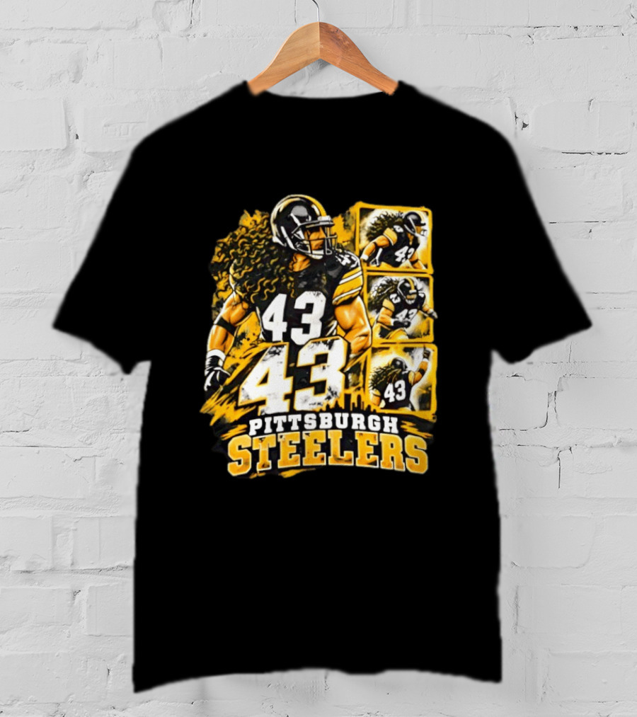 Pittsburgh Steelers 43 Football Player Tribute Sports Team Fan Gear T-Shirt