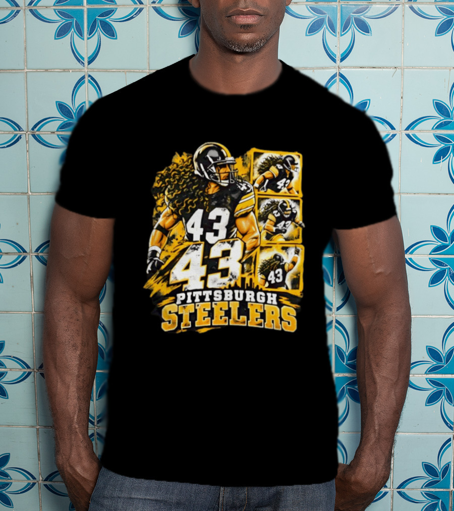 Pittsburgh Steelers 43 Football Player Tribute Sports Team Fan Gear T-Shirt