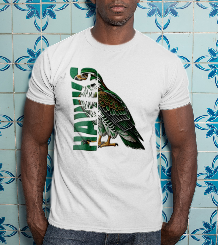 Atlanta Hawks Green Brown Hawk Bird Profile View T-Shirt