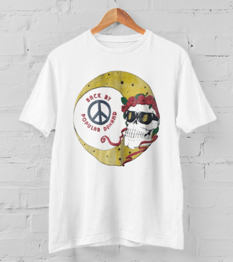 Back By Popular Demand Skull Sunglasses Lightning Peace Roses T-Shirt