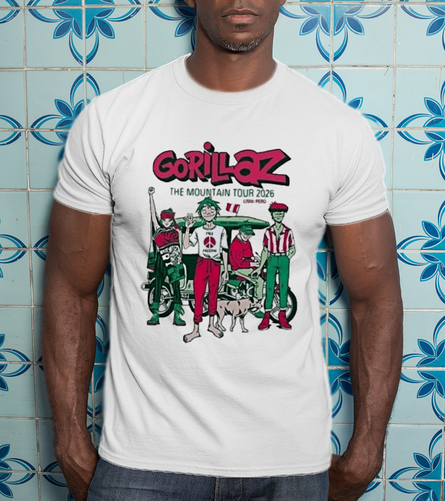 Gorillaz The Mountain Tour Lima Peru 2026 Arena 1 Park November 23 T-Shirt