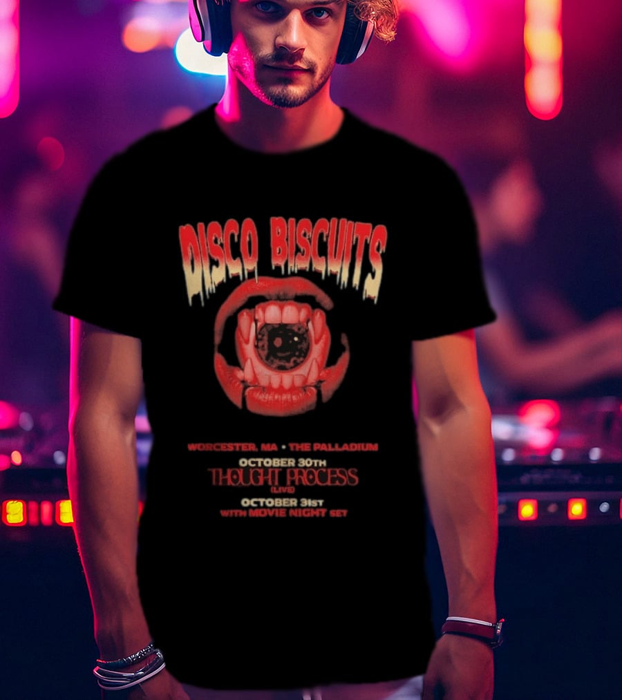Disco Biscuits Worcester MA The Palladium October 30 Thought Process Movie Night Live T-Shirt