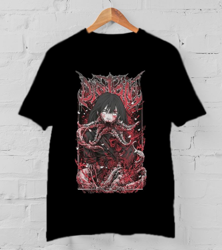 Distant Store Longsleeve Schoolgirl Horror Tentacles T-Shirt