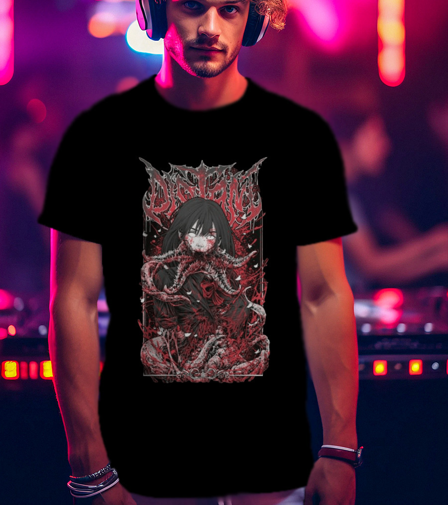 Distant Store Longsleeve Schoolgirl Horror Tentacles T-Shirt