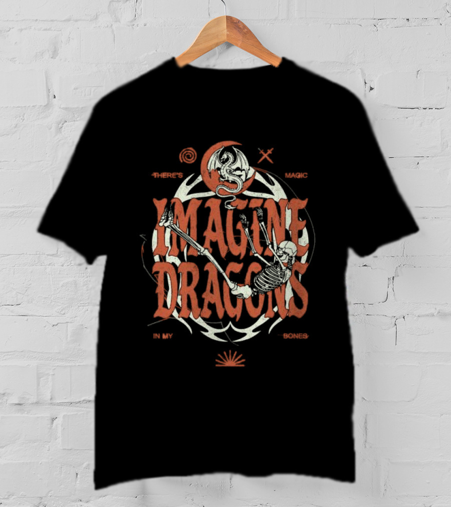 Imagine Dragons Music Store Skeleton And Moon There's Magic In My Bones T-Shirt