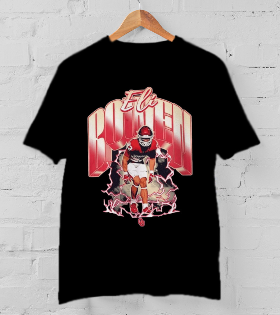 Eli Bowen Oklahoma Sooners Lightning Football Collage T-Shirt