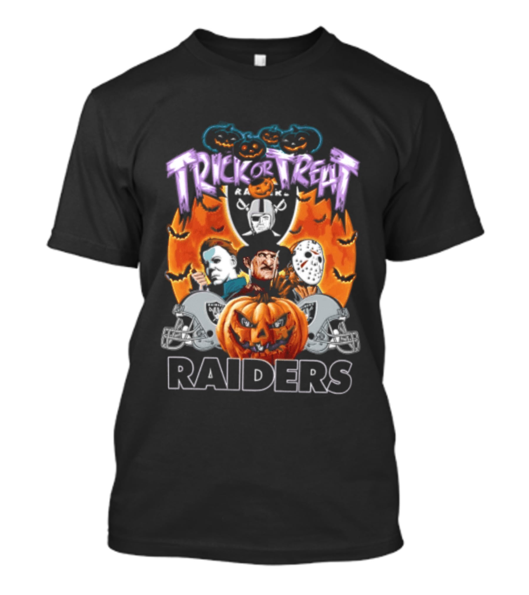 Las Vegas Raiders Trick Or Treat Halloween Pumpkin Ghosts T-Shirt