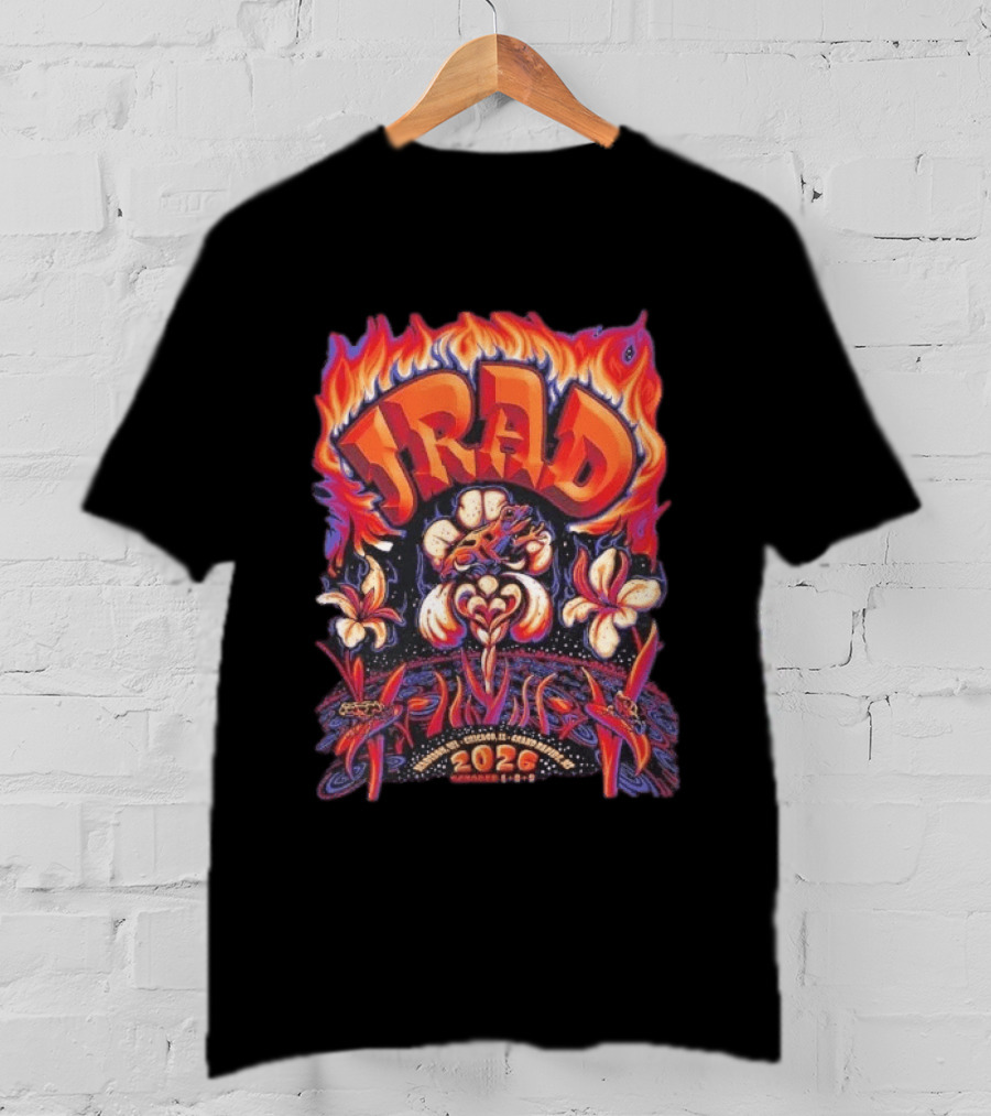 JRAD 2026 Tour With Floral Frog Flames For October In Chicago And Grand Rapids T-Shirt
