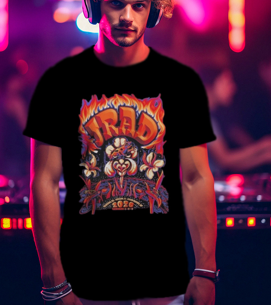 JRAD 2026 Tour With Floral Frog Flames For October In Chicago And Grand Rapids T-Shirt