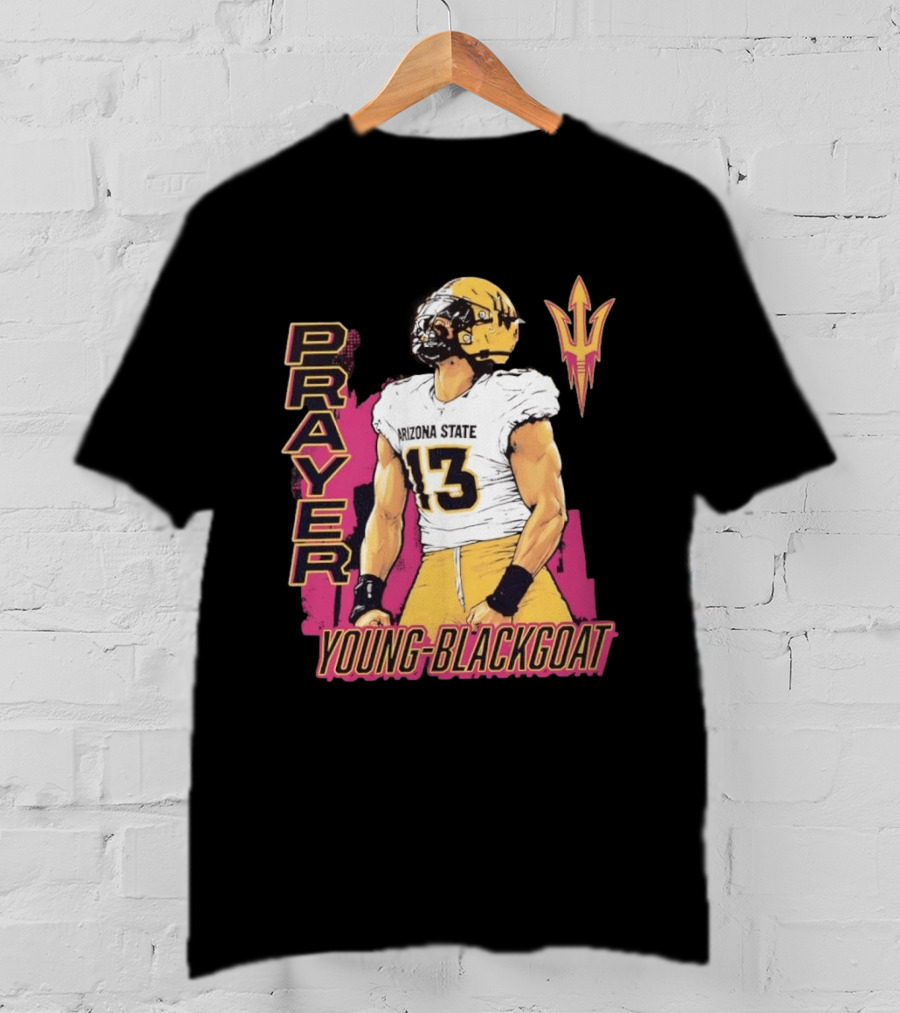Prayer Young Blackgoat 13 Arizona State Sun Devils Football T-Shirt