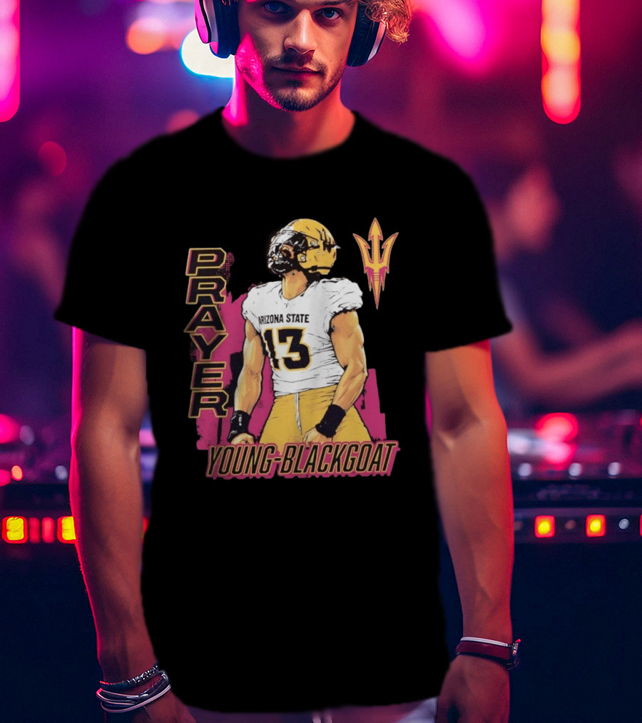 Prayer Young Blackgoat 13 Arizona State Sun Devils Football T-Shirt