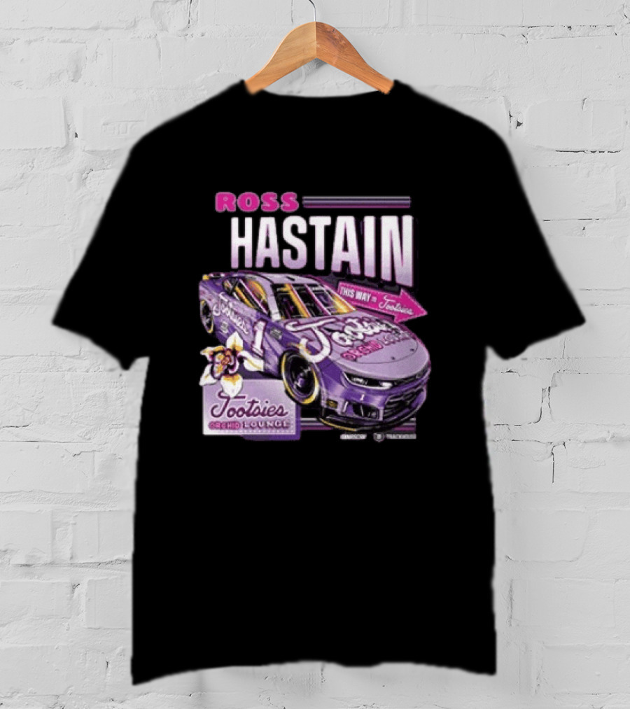 Ross Chastain Tootsies Orchid Lounge Trackhouse Racing Car #1 Racing Team T-Shirt