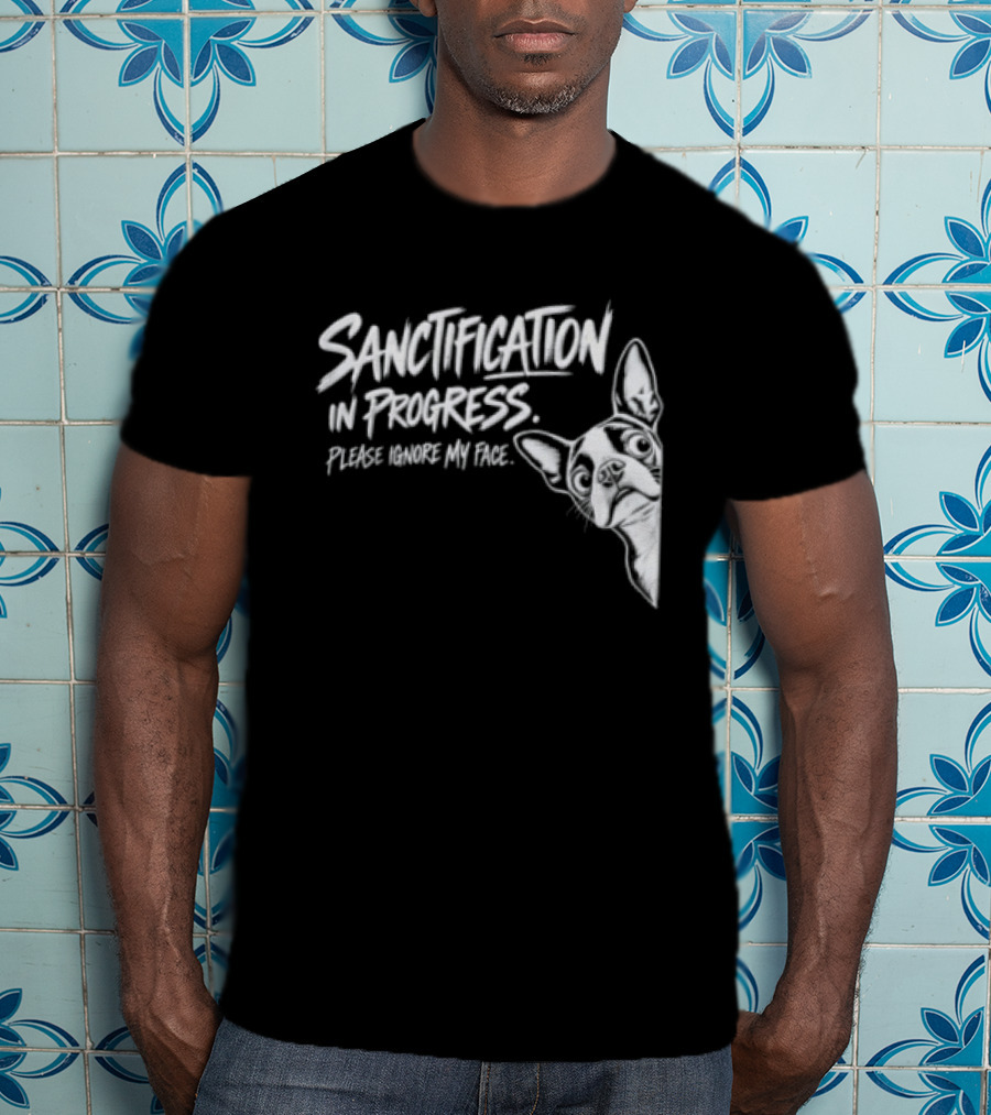 Sanctification In Progress Please Ignore My Face Funny Animal T-Shirt