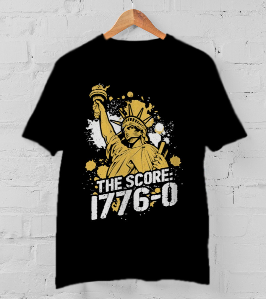 The Fat Electrician Statue Of Liberty 1776 0 Score T-Shirt