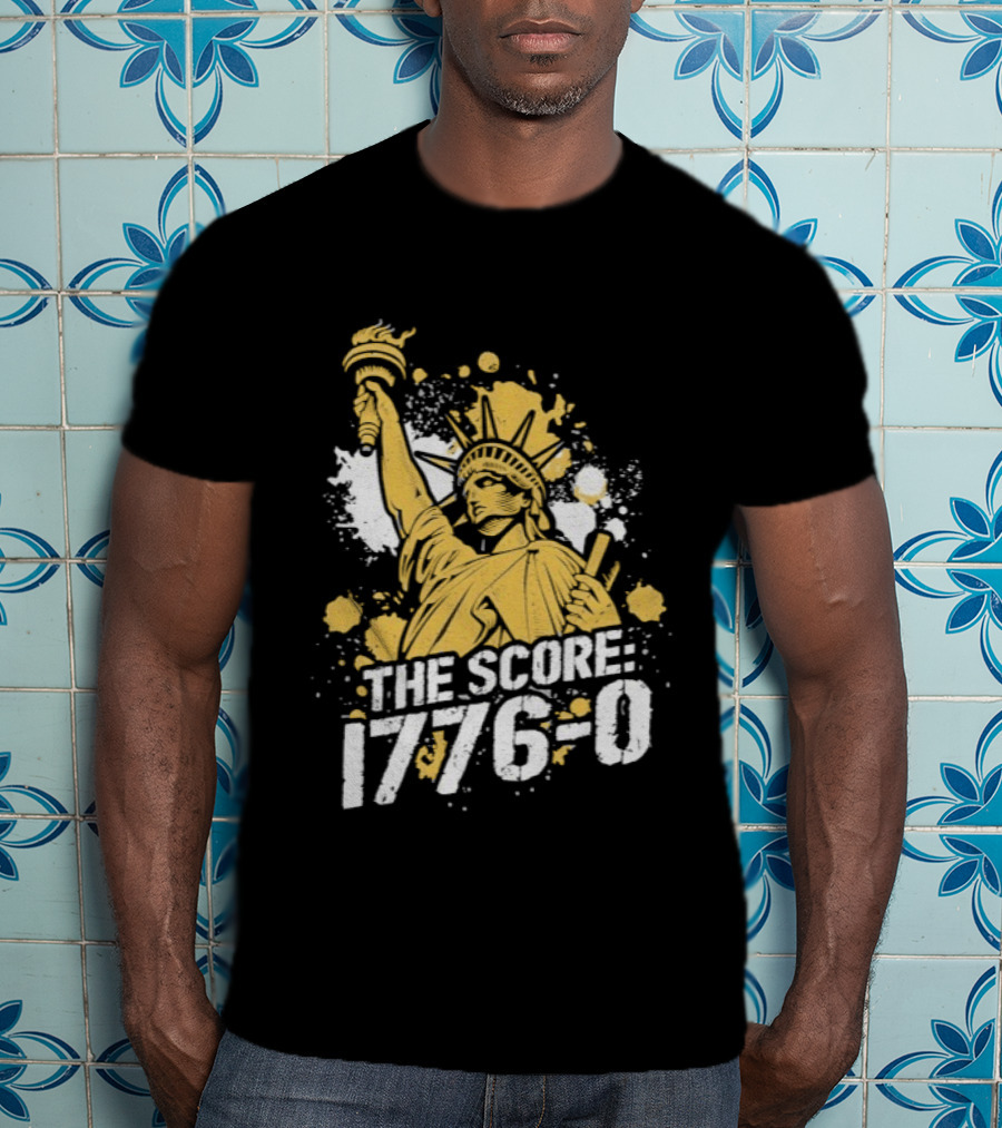 The Fat Electrician Statue Of Liberty 1776 0 Score T-Shirt