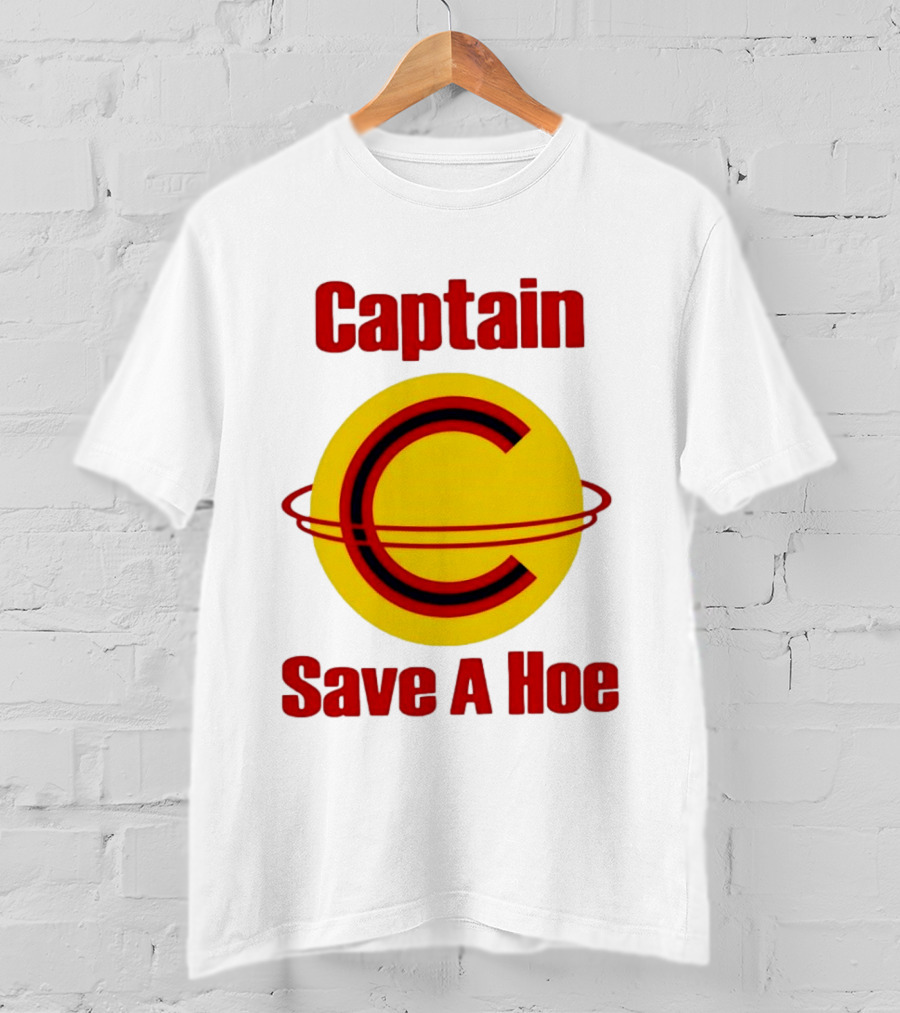 Captain Save A Hoe Humor Yellow C T-Shirt