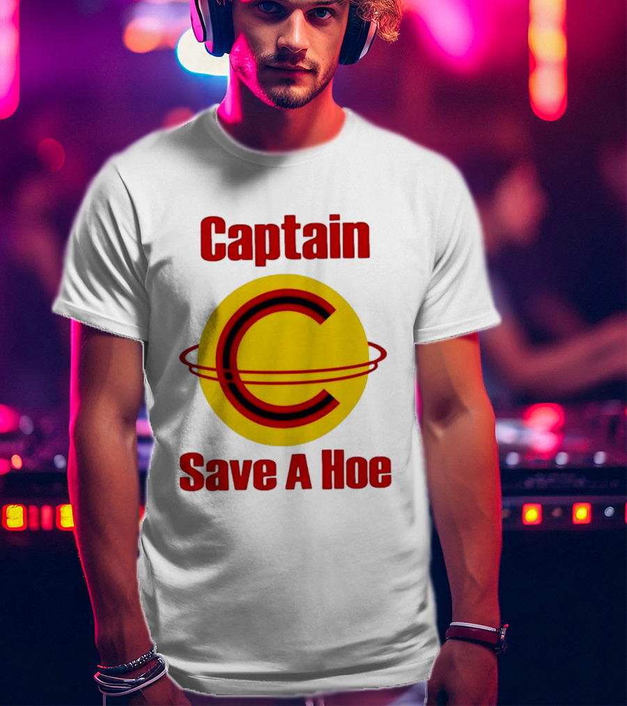 Captain Save A Hoe Humor Yellow C T-Shirt