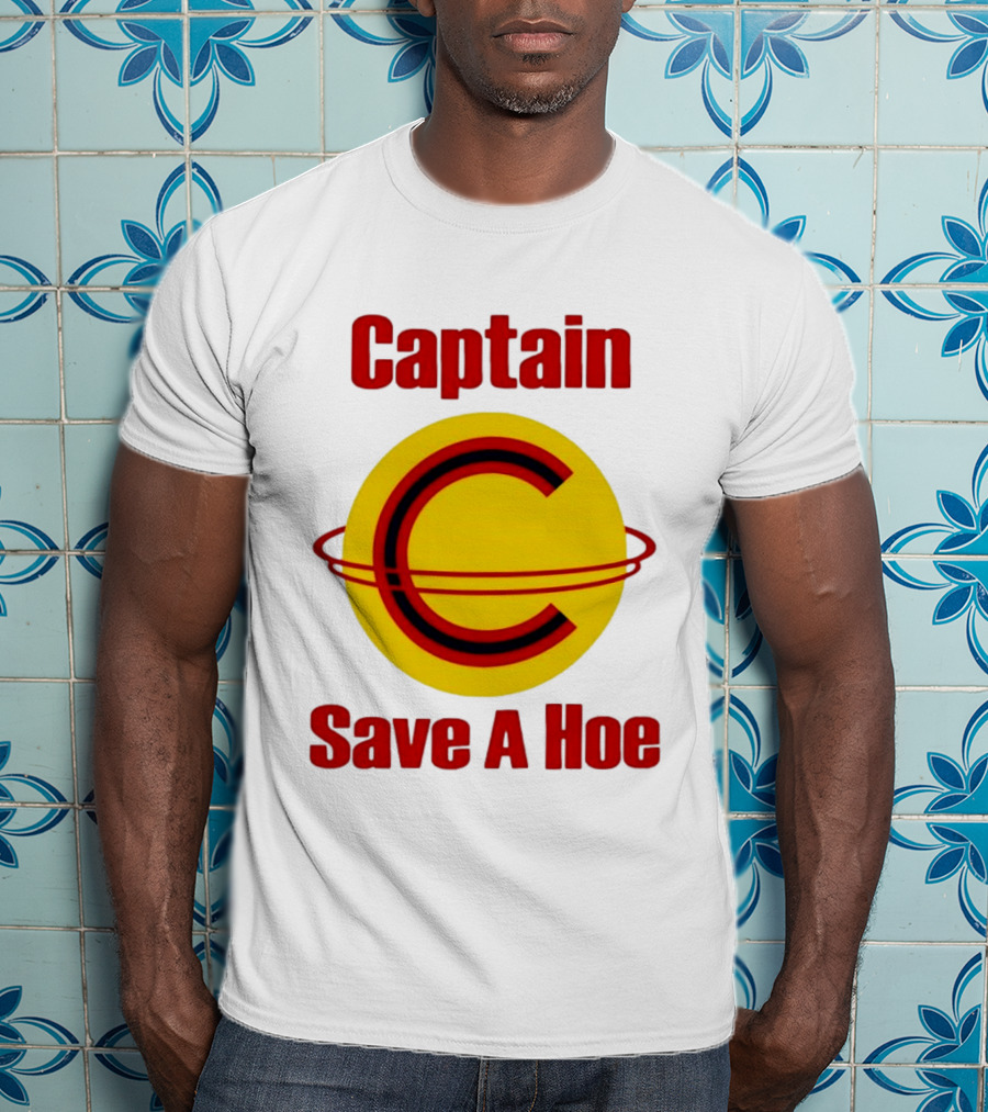 Captain Save A Hoe Humor Yellow C T-Shirt
