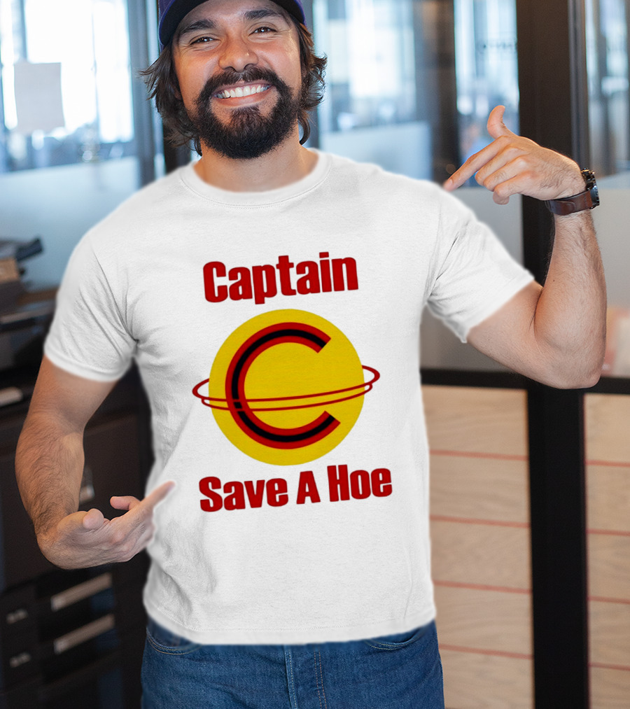 Captain Save A Hoe Humor Yellow C T-Shirt