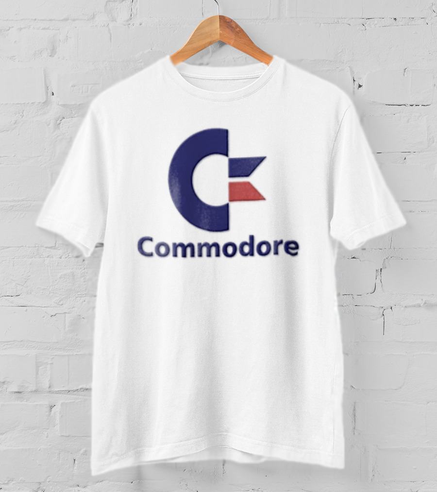 Commodore Blue Red Letter C Vintage Computer T-Shirt