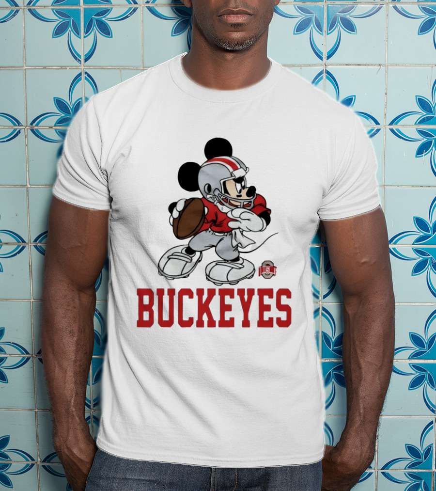 Mickey Mouse Ohio State Buckeyes Football Quarterback T-Shirt