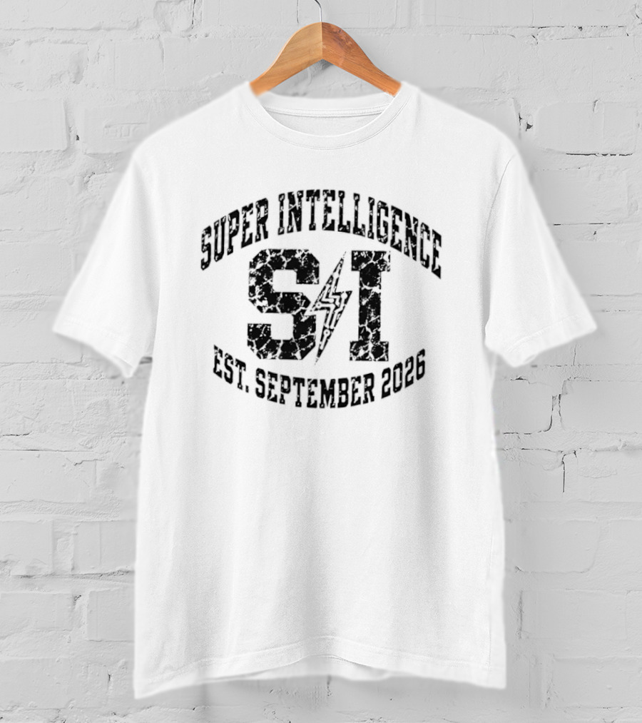 Super Intelligence SI Est September 2026 Lightning Bolt T-Shirt