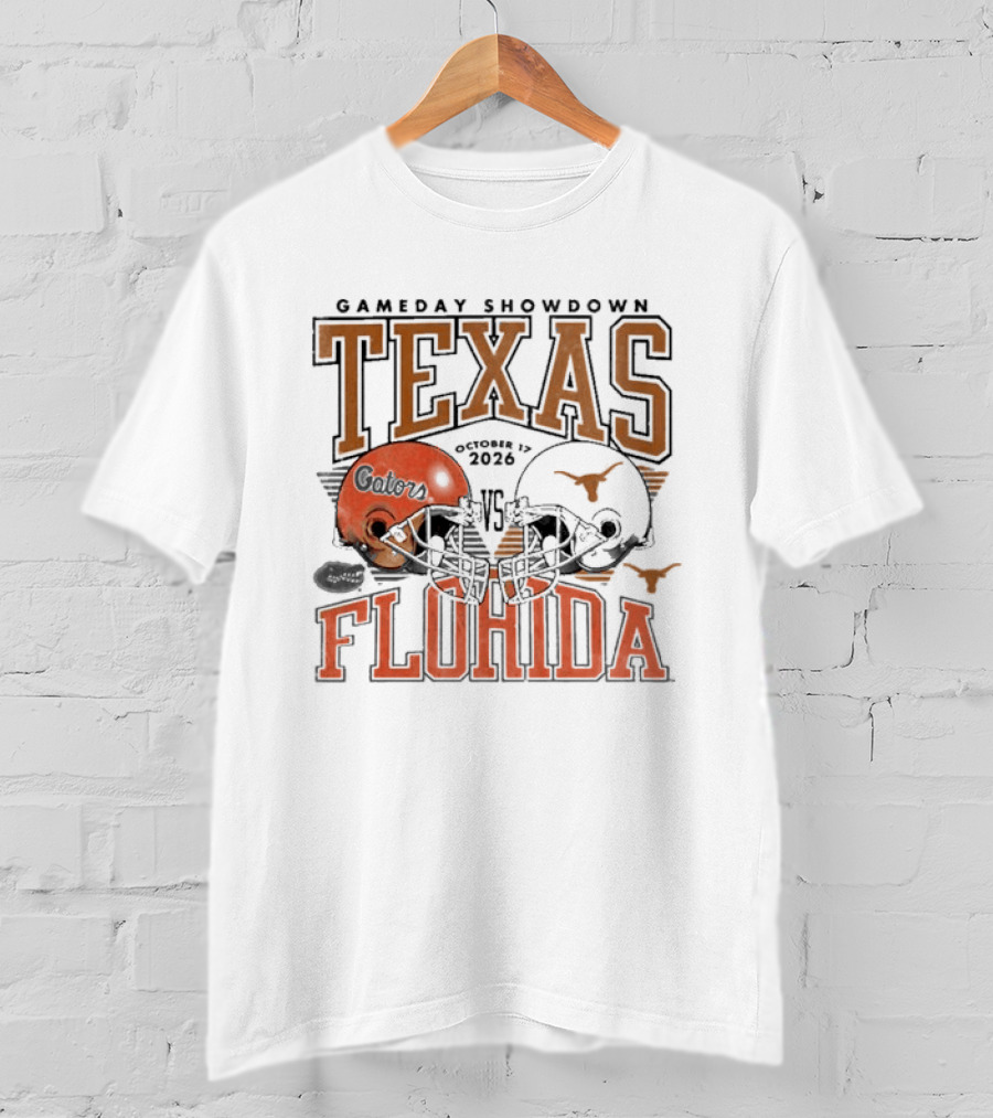 Gameday Showdown Texas Vs Florida October 17 2026 Helmets T-Shirt