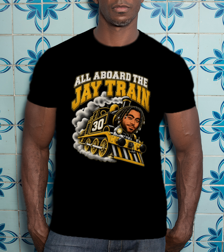 All Aboard The Jay Train 30 Steam Engine Train T-Shirt