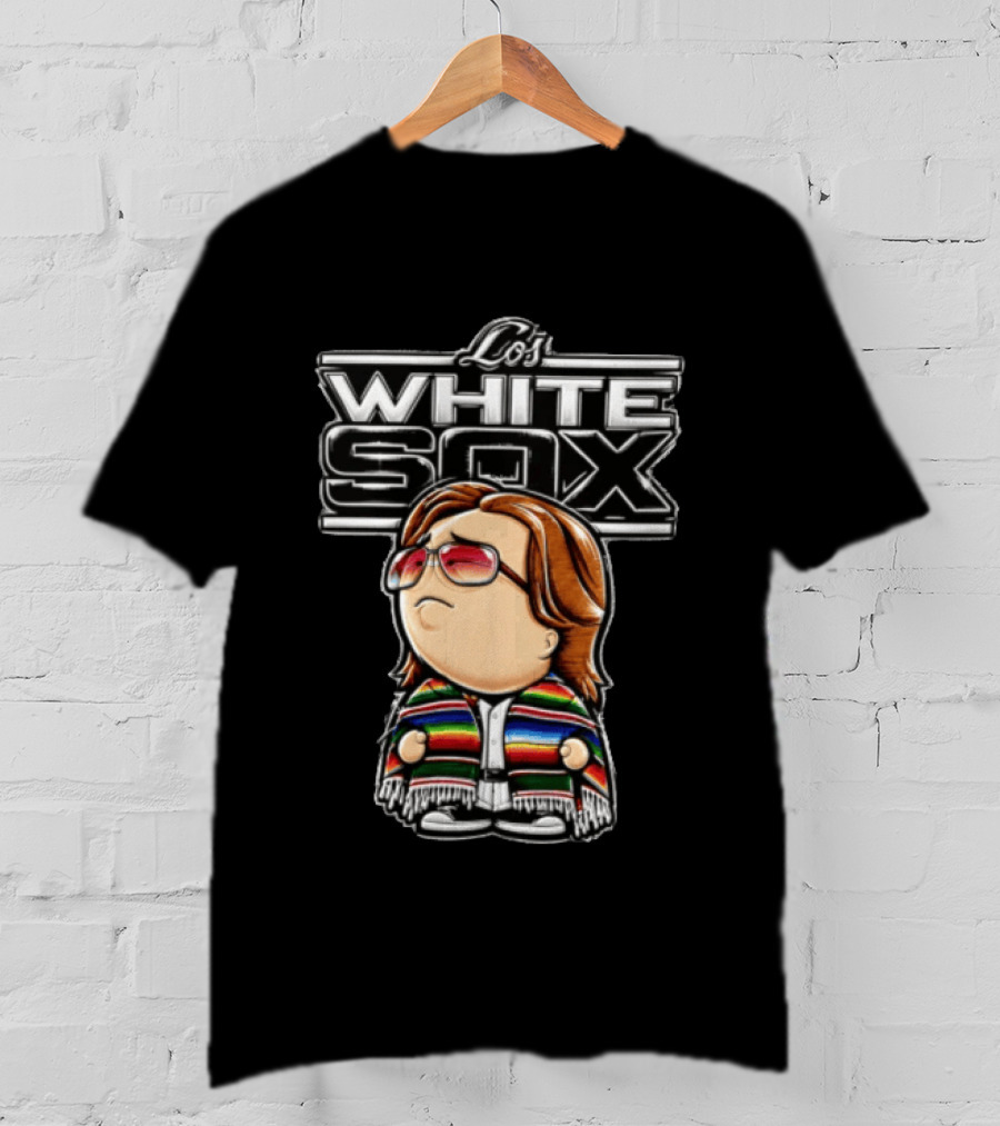 Los White Sox Character With Sunglasses And Colorful Poncho T-Shirt