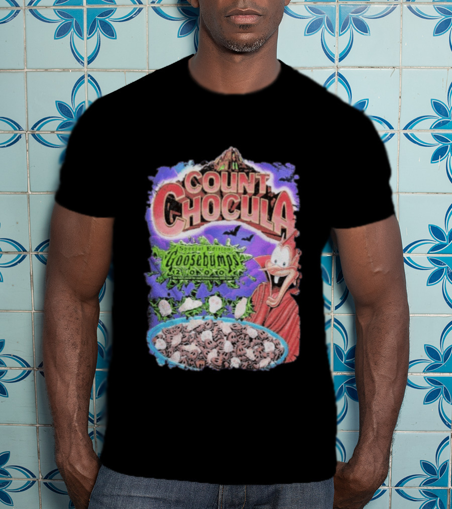 Count Chocula Special Edition Goosebumps Cereal Box T-Shirt
