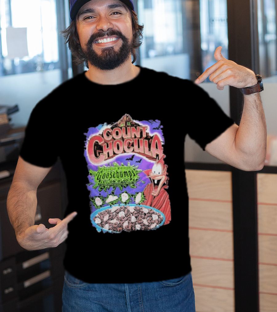 Count Chocula Special Edition Goosebumps Cereal Box T-Shirt
